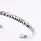 Narrow Ivy Bangle (S) (White Finish)-ZOCALO.JAPAN