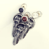 Ouroboros Dragon Stud : (Black CZ)-ZOCALO.JAPAN