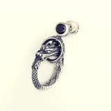 Ouroboros Dragon Stud : (Black CZ)-ZOCALO.JAPAN