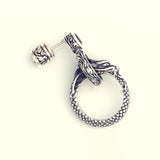 Ouroboros Dragon Stud : (Black CZ)-ZOCALO.JAPAN