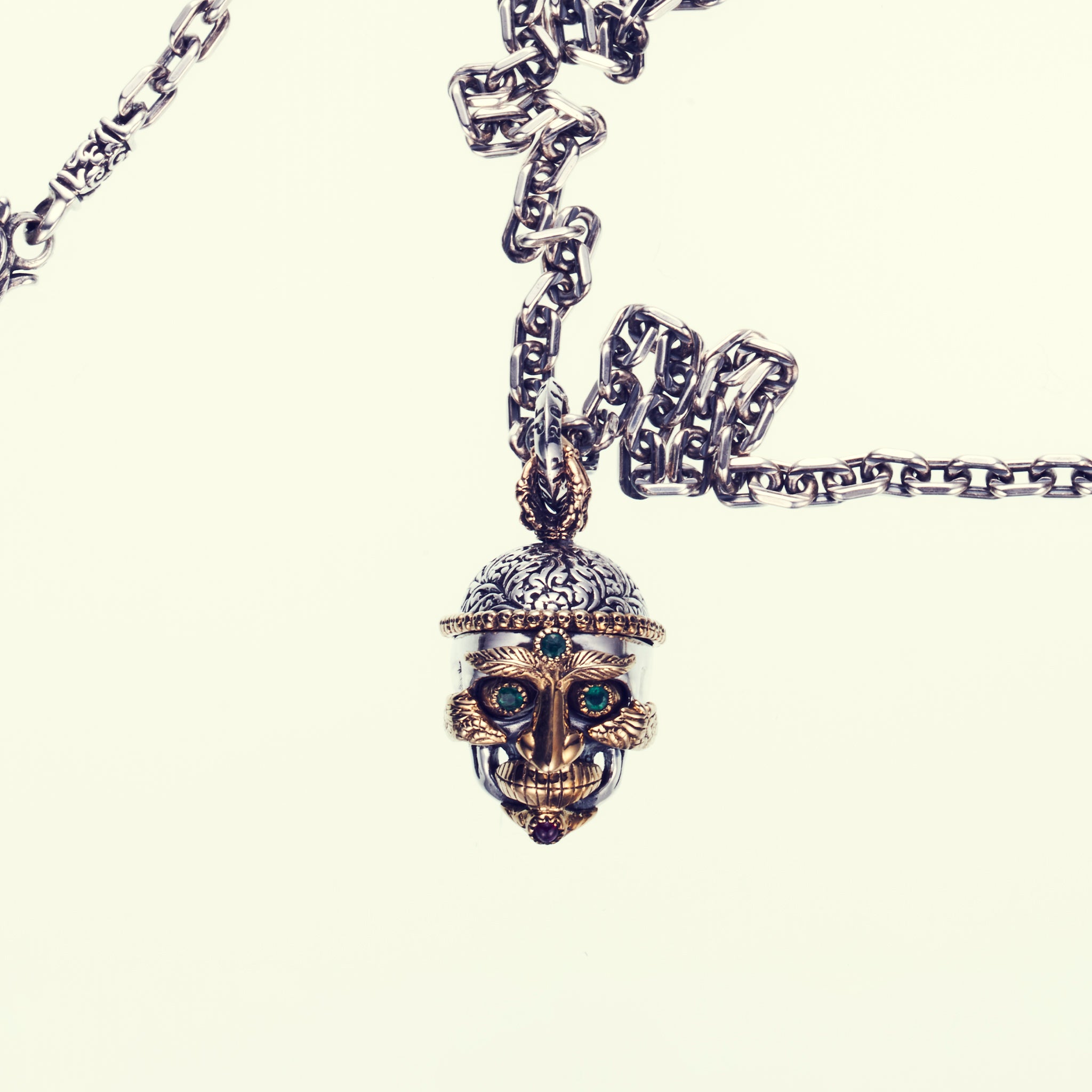 チティパティ　チベタンスカル　ペンダントトップ　マンモス牙　チベット チティパティ チベタンスカル ペンダントトップ マンモス牙 チベット