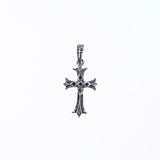 Cross on Cross Charm : (Black CZ)-ZOCALO.JAPAN