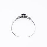 Fleur de lis Bangle : Black CZ-ZOCALO.JAPAN