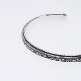 Narrow Ivy Bangle (S) (Antique Finish)-ZOCALO.JAPAN