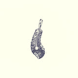 Phoenix Tail Feather Charm : (White CZ)-ZOCALO.JAPAN