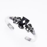 Fleur de lis Bangle : Black CZ-ZOCALO.JAPAN