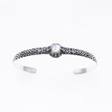 Islamic Round Bangle : S (Rainbow Moonstone)-ZOCALO.JAPAN