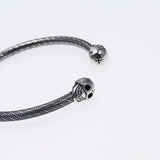 Tibetan Smile Skull Twist Bangle (S)-ZOCALO.JAPAN
