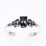 Fleur de lis Bangle : Black CZ-ZOCALO.JAPAN