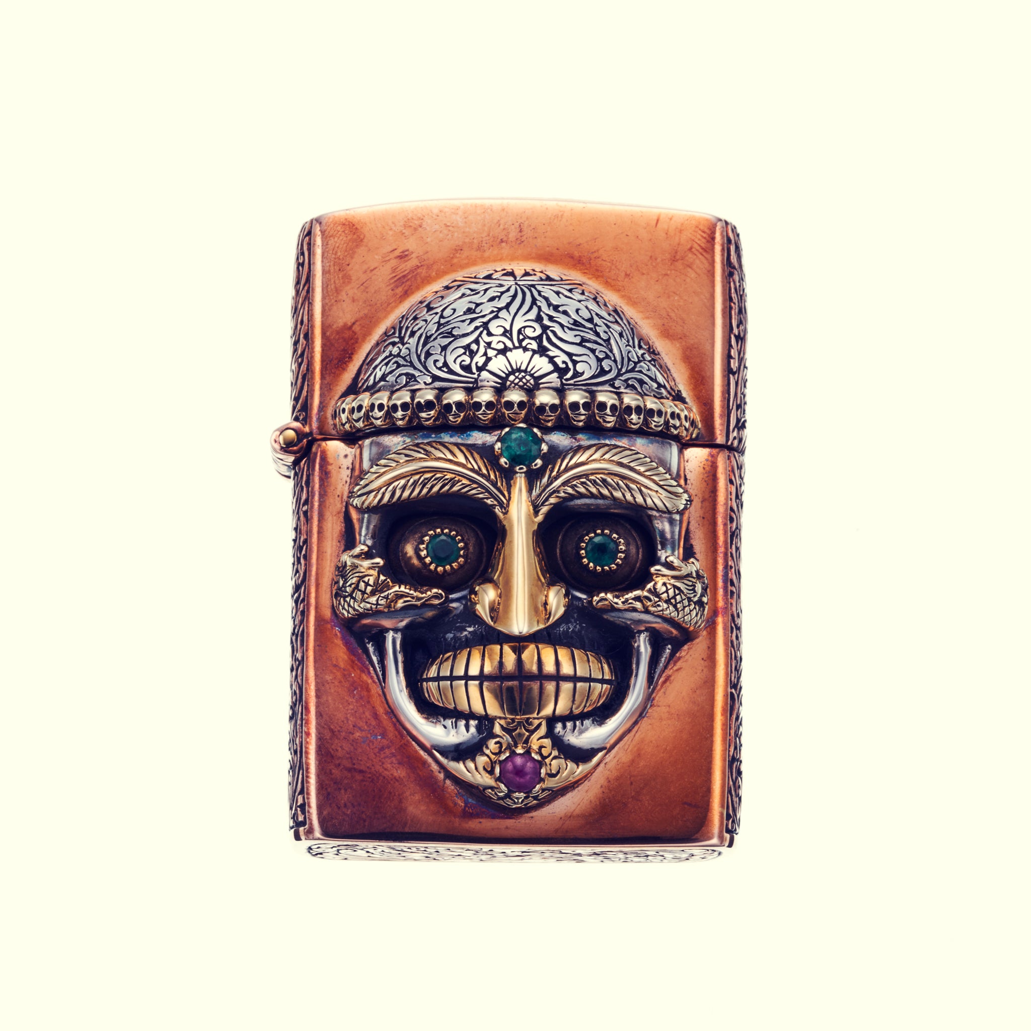 Tibetan Skull Zippo: Bronze & Silver – ZOCALO JAPAN OFFICIAL WEB SITE