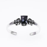 Fleur de lis Bangle : Black CZ-ZOCALO.JAPAN