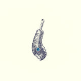 Phoenix Tail Feather Charm : (Blue Diamond)-ZOCALO.JAPAN