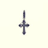 Lily Cross Charm : (Black CZ)-ZOCALO.JAPAN