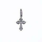 Lily Cross Charm : (White CZ)-ZOCALO.JAPAN