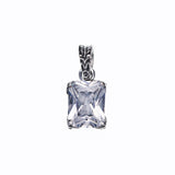 Edged Lily Charm : (White CZ)-ZOCALO.JAPAN