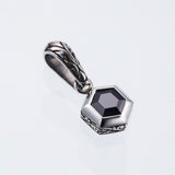 Jeweled Ivy Hexagon Pendant : (Black CZ)-ZOCALO.JAPAN