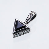 Jeweled Ivy Triangle Pendant : (Black CZ)-ZOCALO.JAPAN