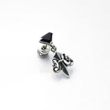 Hung Lily Stud : Black CZ-ZOCALO.JAPAN