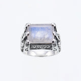 Islamic Ring : L (Rainbow Moonstone)-ZOCALO.JAPAN