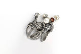 Ouroboros Dragon Stud : (Black CZ)-ZOCALO.JAPAN