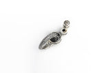 Ouroboros Dragon Stud : (Black CZ)-ZOCALO.JAPAN