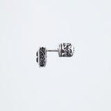 Jeweled Ivy Square Stud : M (Black CZ)-ZOCALO.JAPAN