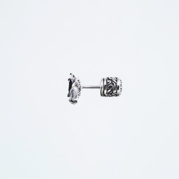 Elegant Rose Ear Stud : (White Diamond)-ZOCALO.JAPAN