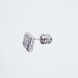 Jeweled Ivy Square Stud : L (White CZ)-ZOCALO.JAPAN