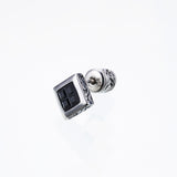 Jeweled Ivy Square Stud : M (Black CZ)-ZOCALO.JAPAN