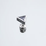 Jeweled Ivy Triangle Stud : White CZ-ZOCALO.JAPAN