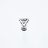 Jeweled Ivy Triangle Stud : White CZ-ZOCALO.JAPAN