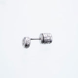 Jeweled Ivy Round Stud : S (White CZ)-ZOCALO.JAPAN