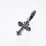 Lily Cross Hook Stud : (Black CZ)-ZOCALO.JAPAN