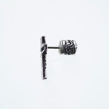 Trench Cross Stud : (Black CZ)-ZOCALO.JAPAN