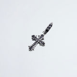 Lily Cross Hook Stud : (Black CZ)-ZOCALO.JAPAN