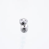 Jeweled Ivy Round Stud : S (White CZ)-ZOCALO.JAPAN