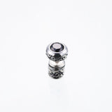 Jeweled Ivy Round Stud : M (Black CZ)-ZOCALO.JAPAN