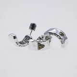 Hammered Texture Hoop Earring : Double Dorje-ZOCALO.JAPAN