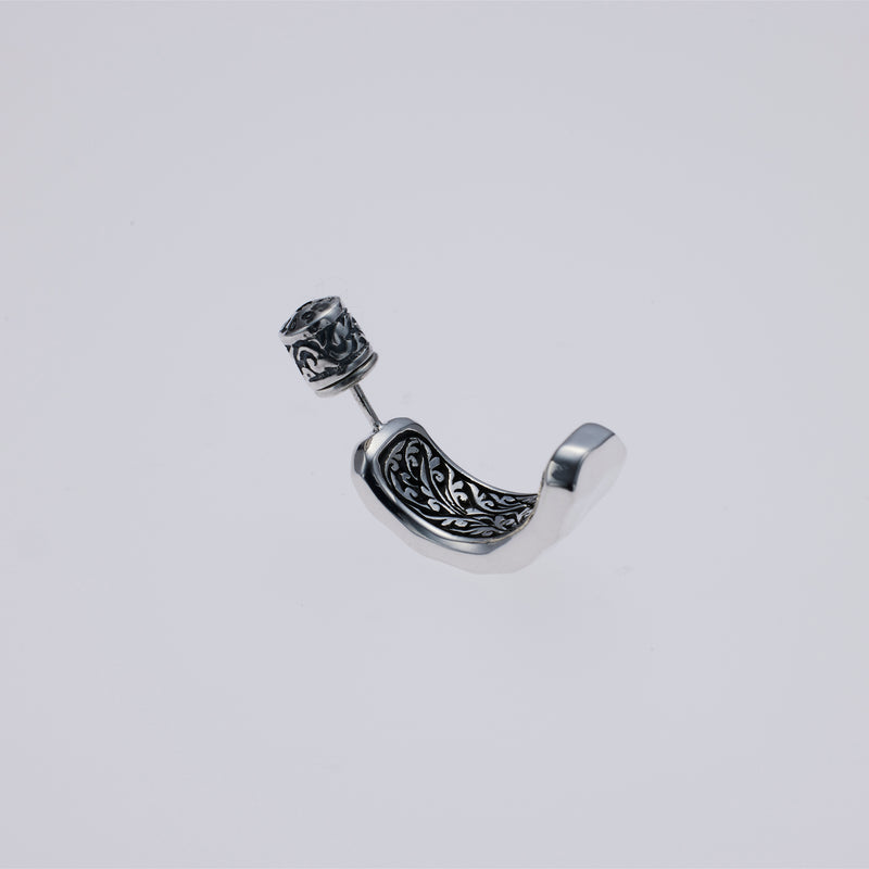 Hammered Texture Hoop Earring : Double Dorje-ZOCALO.JAPAN