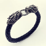 仮 Dragon Braided Leather Bracelet-ZOCALO.JAPAN