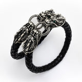 仮 Dragon Braided Leather Bracelet-ZOCALO.JAPAN