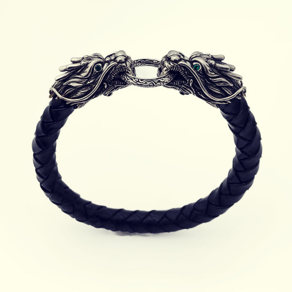 Dragon Braided Leather Bracelet-ZOCALO.JAPAN