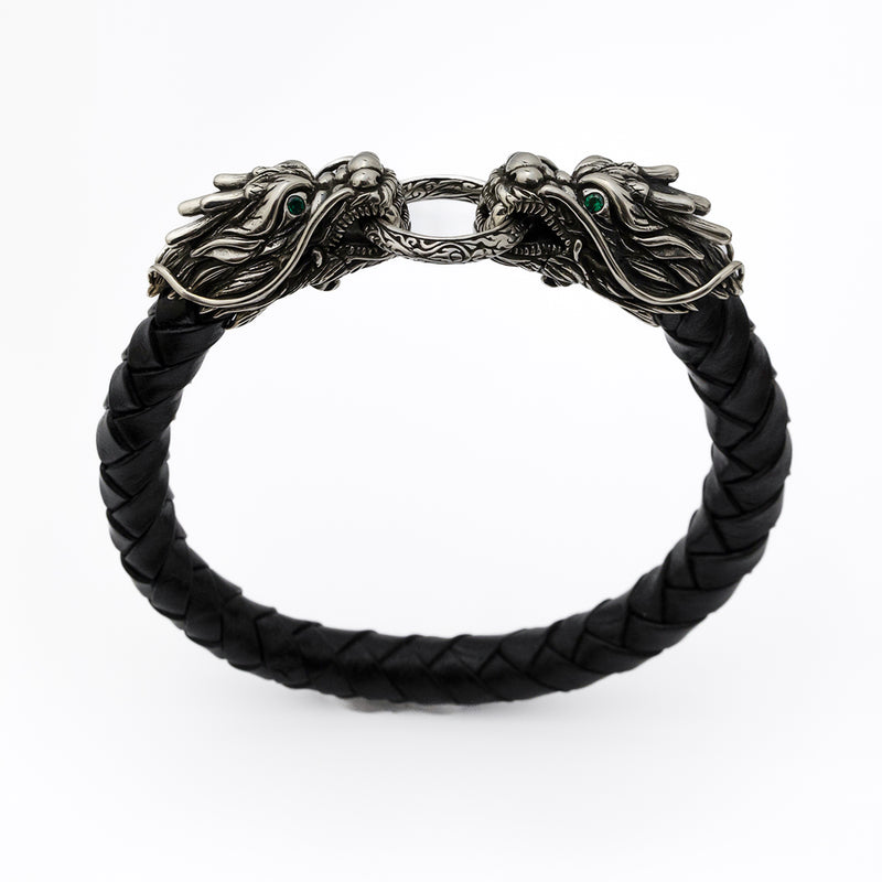 Dragon Braided Leather Bracelet | ドラゴン・ブレイデッド・レザー