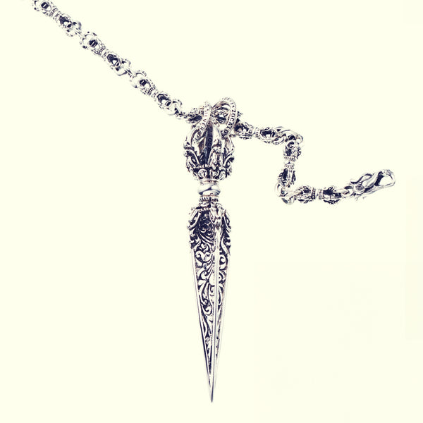 Tibetan Dragon Dorje Dagger : (L) : Necklace Chain Set｜チベタン