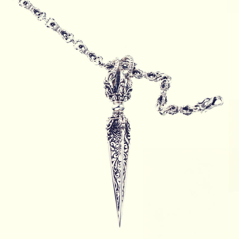Tibetan Dragon Dorje Dagger : (L) : Necklace Chain Set｜チベタン