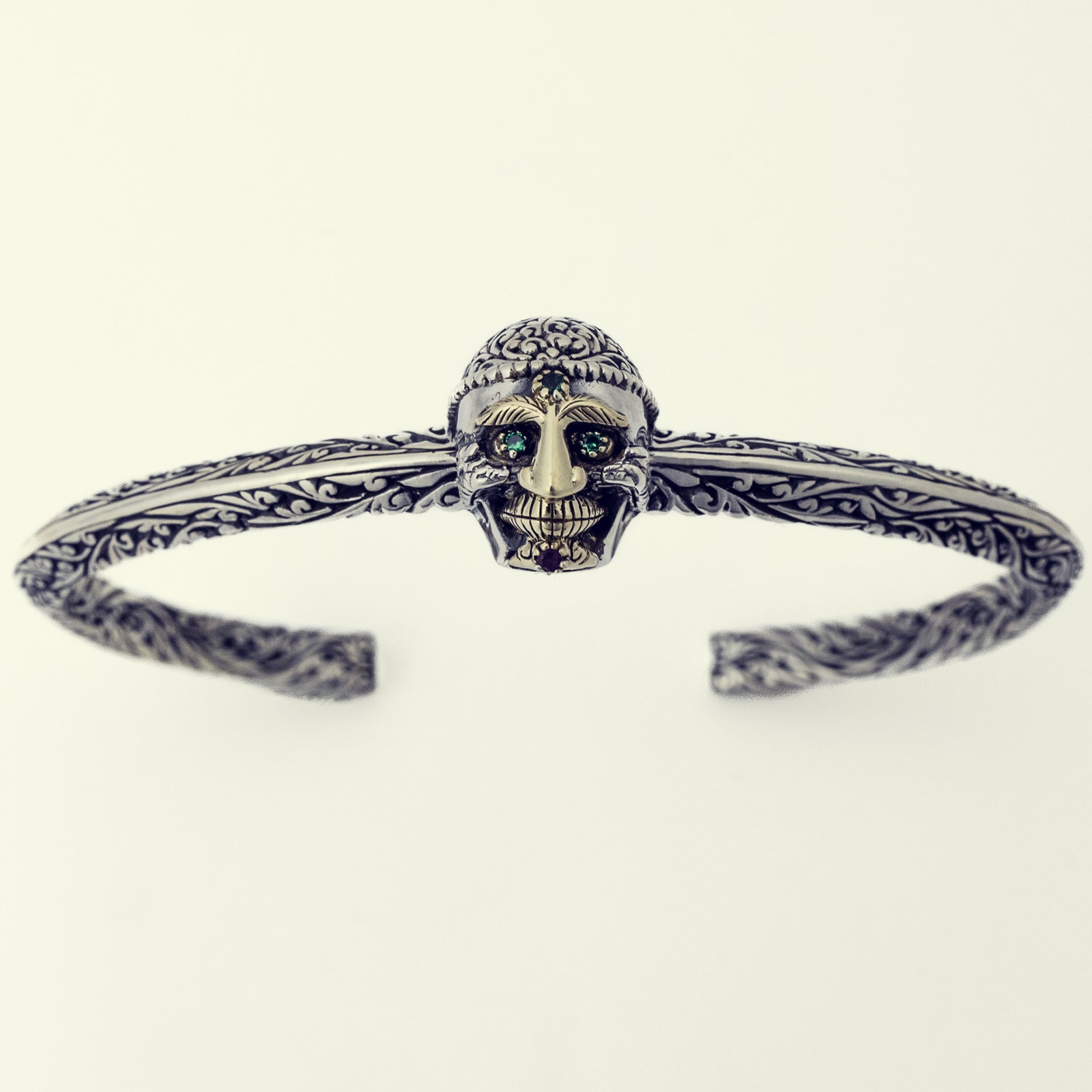 Tibetan Monk Skull Bangle (S)