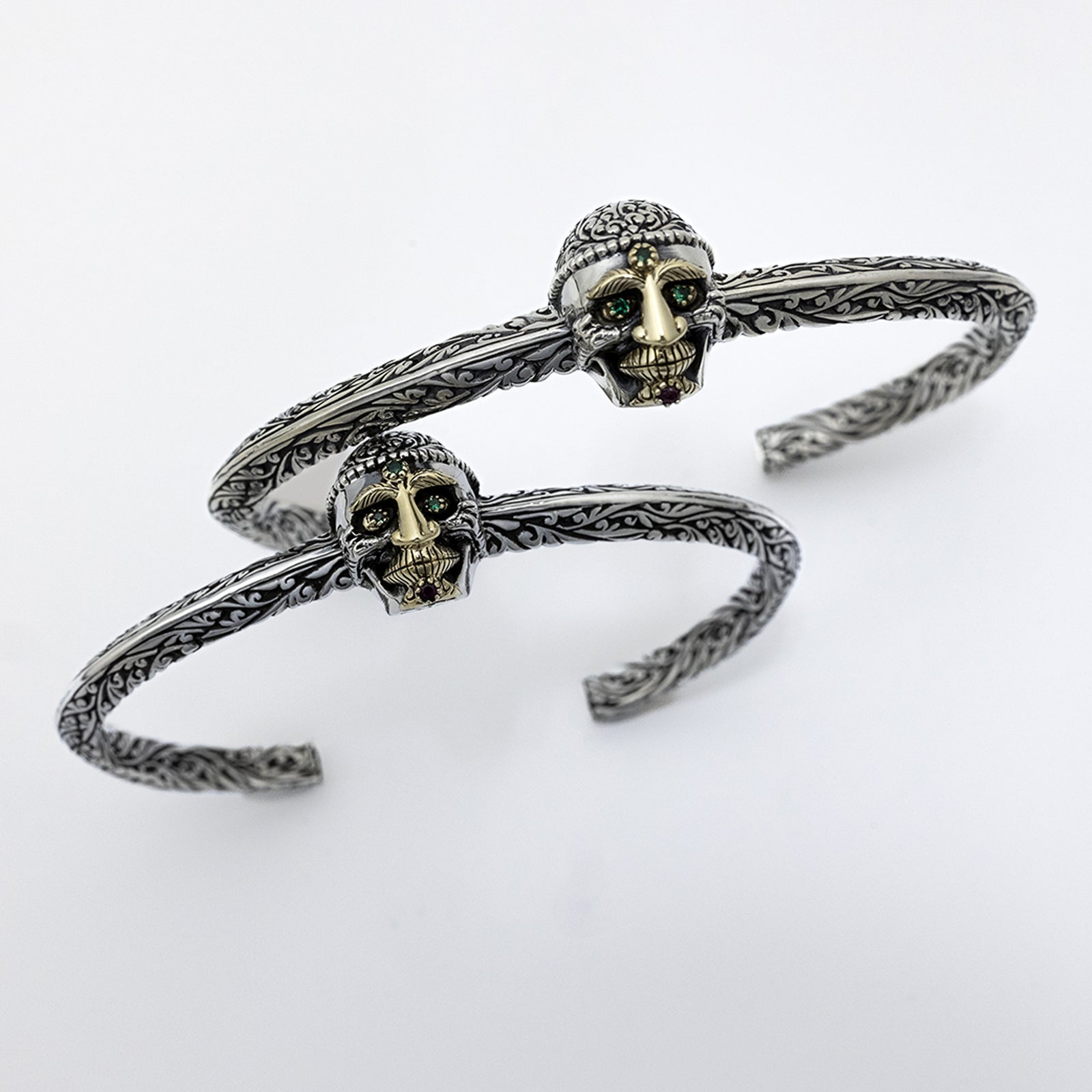 Tibetan Monk Skull Bangle (S)