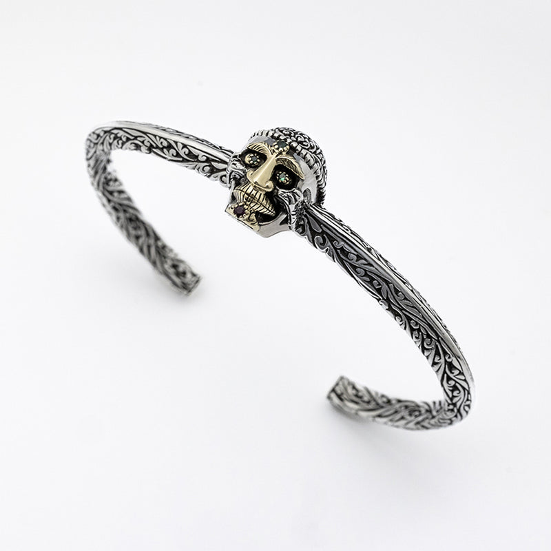 仮Tibetan Monk Skull Bangle S-ZOCALO.JAPAN