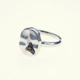 Hammered Texture Plate Ring : Eye of Providence-ZOCALO.JAPAN