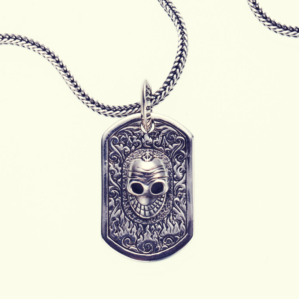 Tibetan Smile Skull Dog Tag｜チベタン・スマイルスカル・ドッグタグ